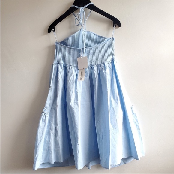 NWT Zara Halter Dress light blue M - Picture 10 of 13